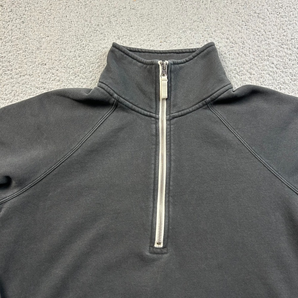 Vuori Womens Restore Half Zip Pullover Sweatshirt Black Charcoal Terry Small - Picture 2 of 9